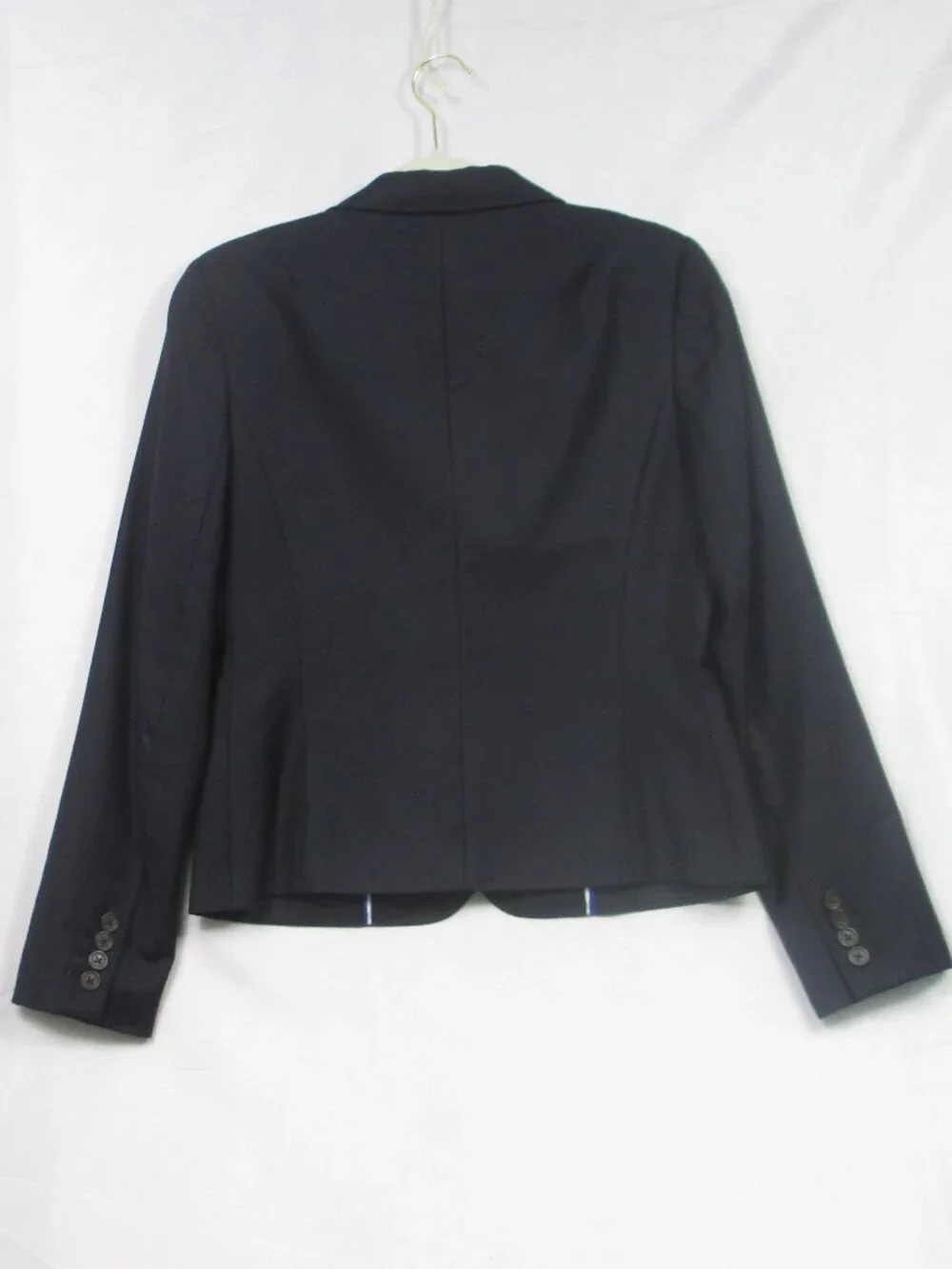 J. Crew Women's Navy 100% Wool Single Breasted Blazer Jacket in Super 120’s Sz 6
